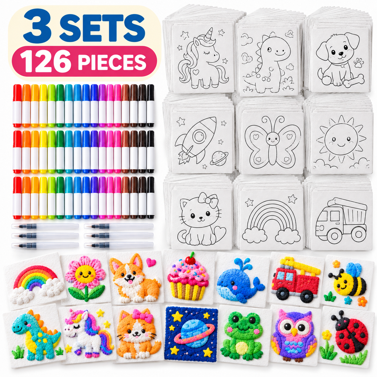 🔥🔥Last Day 69% OFF🔥3D Puffy Texture Paper- Turn Simple Drawings Into Fun Puffy 3D Art🪄