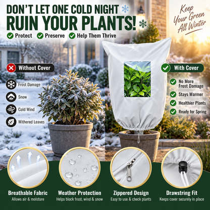50% OFF | Protect Your Plants From Frost – Breathable Reusable Winter Cover