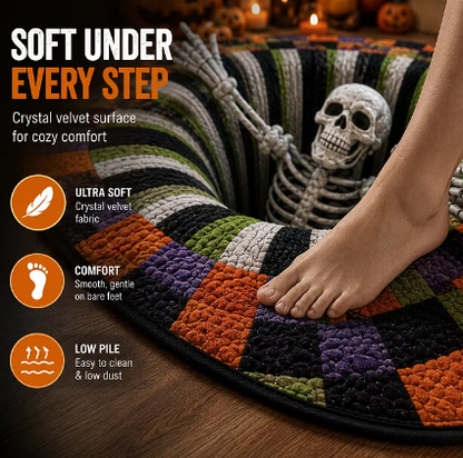 Wait… Is That A Hole In The Floor? - Halloween 3D Skeleton Vortex Illusion Rug