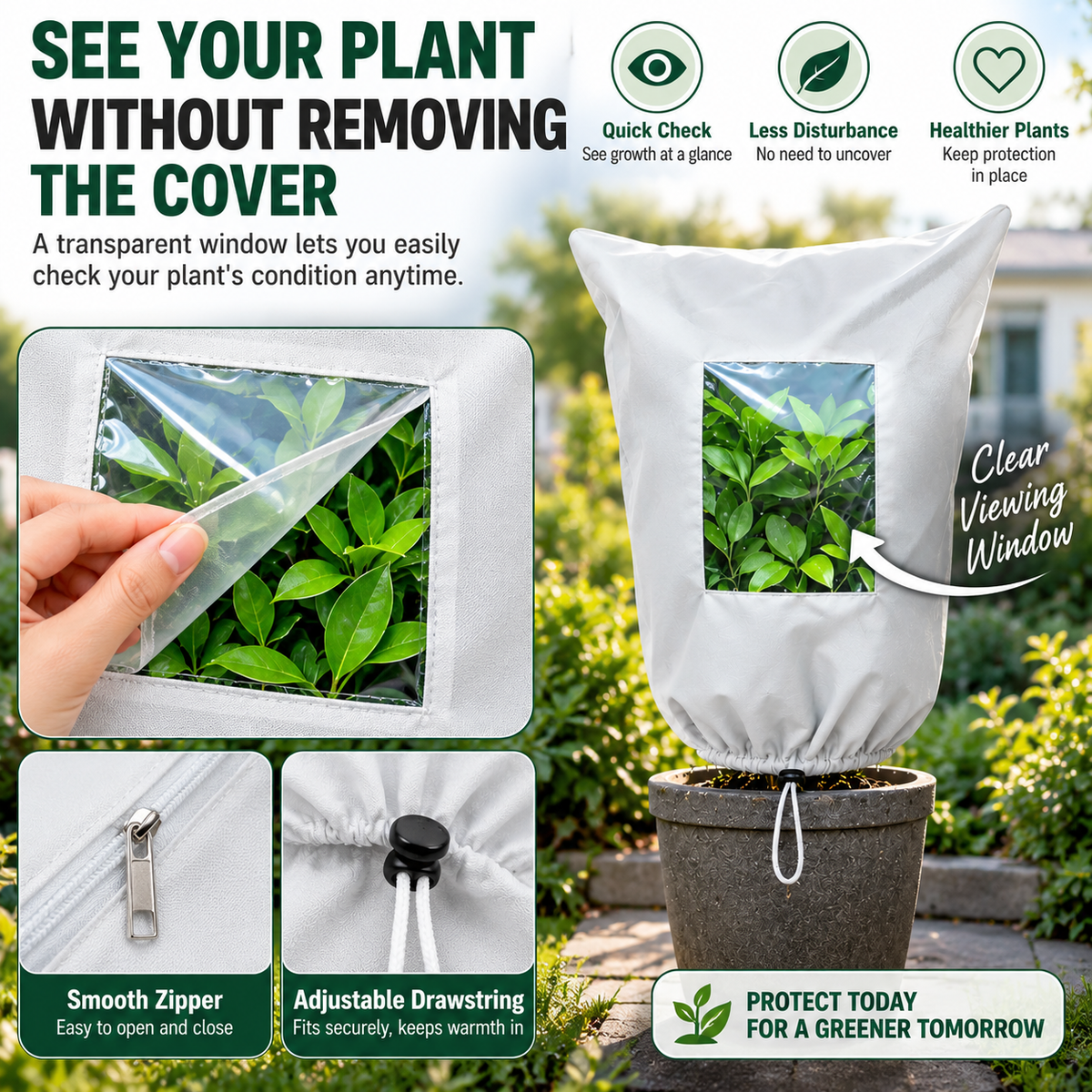 50% OFF | Protect Your Plants From Frost – Breathable Reusable Winter Cover