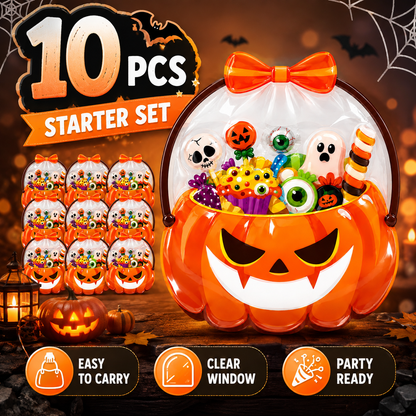 👻Early Halloween Special 49% OFF👻-Halloween Transparent Pumpkin Favor Bags
