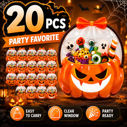 👻Early Halloween Special 49% OFF👻-Halloween Transparent Pumpkin Favor Bags