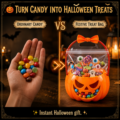 👻Early Halloween Special 49% OFF👻-Halloween Transparent Pumpkin Favor Bags