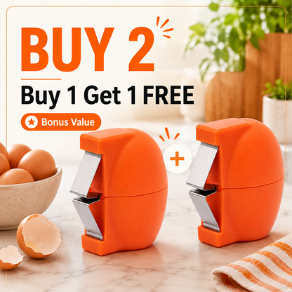 🔥🔥49% OFF Quick & Clean Egg Cracker – Manual Shell Opener with Stainless Steel Cutter
