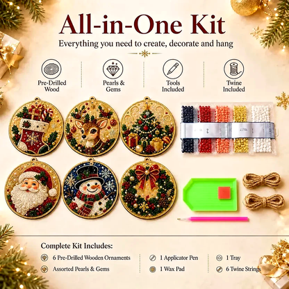 Now 69% OFF! Christmas Craft Favorite — 6-Piece DIY Diamond Painting Ornament Kit