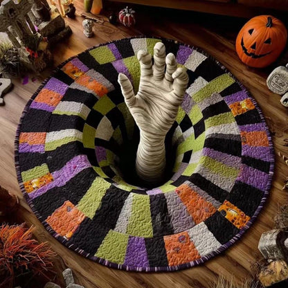 Wait… Is That A Hole In The Floor? - Halloween 3D Skeleton Vortex Illusion Rug