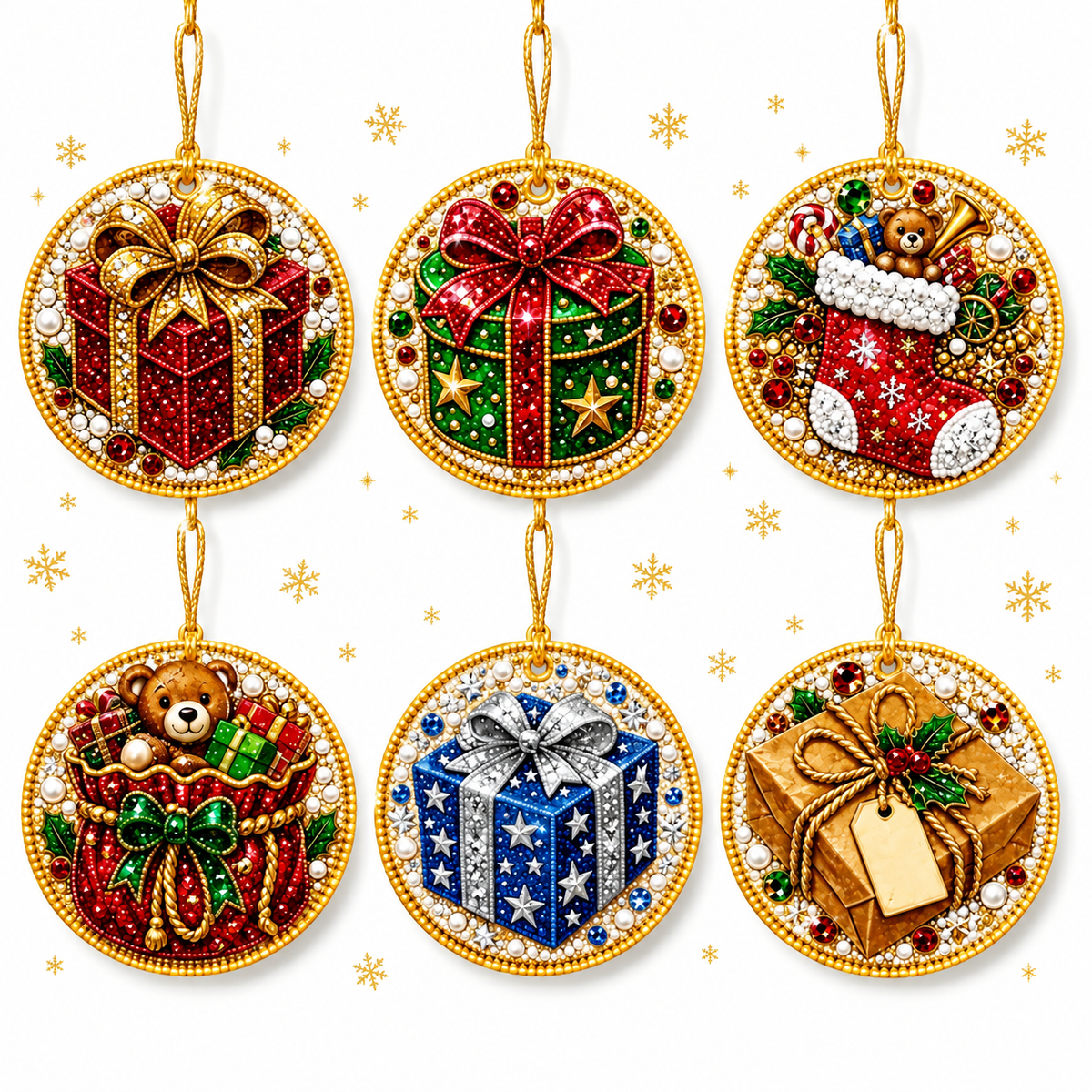 Now 69% OFF! Christmas Craft Favorite — 6-Piece DIY Diamond Painting Ornament Kit