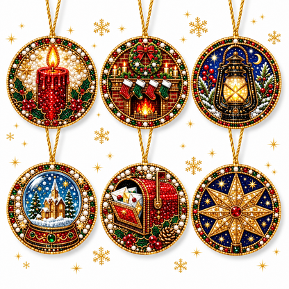 Now 69% OFF! Christmas Craft Favorite — 6-Piece DIY Diamond Painting Ornament Kit