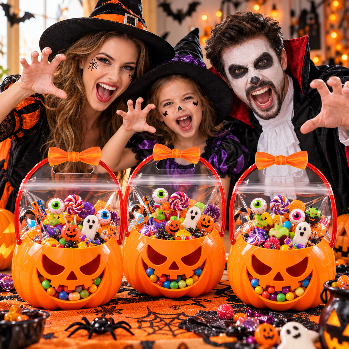 👻Early Halloween Special 49% OFF👻-Halloween Transparent Pumpkin Favor Bags