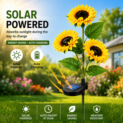 🌻 50% OFF Today | Solar Sunflower Lights – Bright & Beautiful