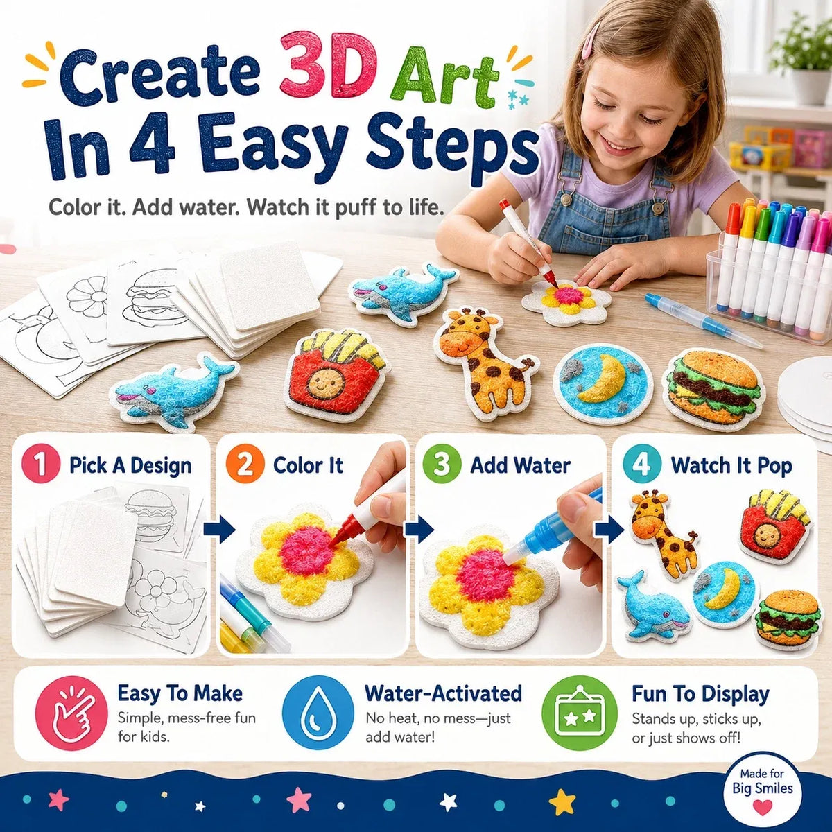 🔥🔥Last Day 69% OFF🔥3D Puffy Texture Paper- Turn Simple Drawings Into Fun Puffy 3D Art🪄