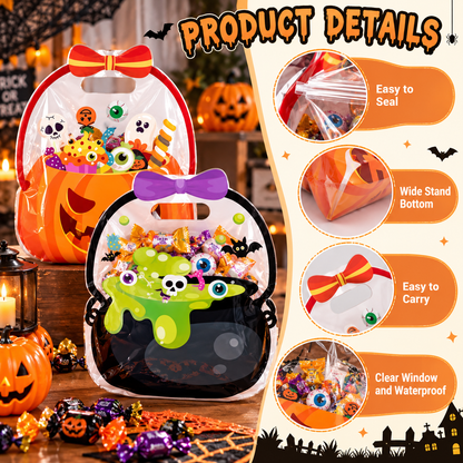 👻Early Halloween Special 49% OFF👻-Halloween Transparent Pumpkin Favor Bags