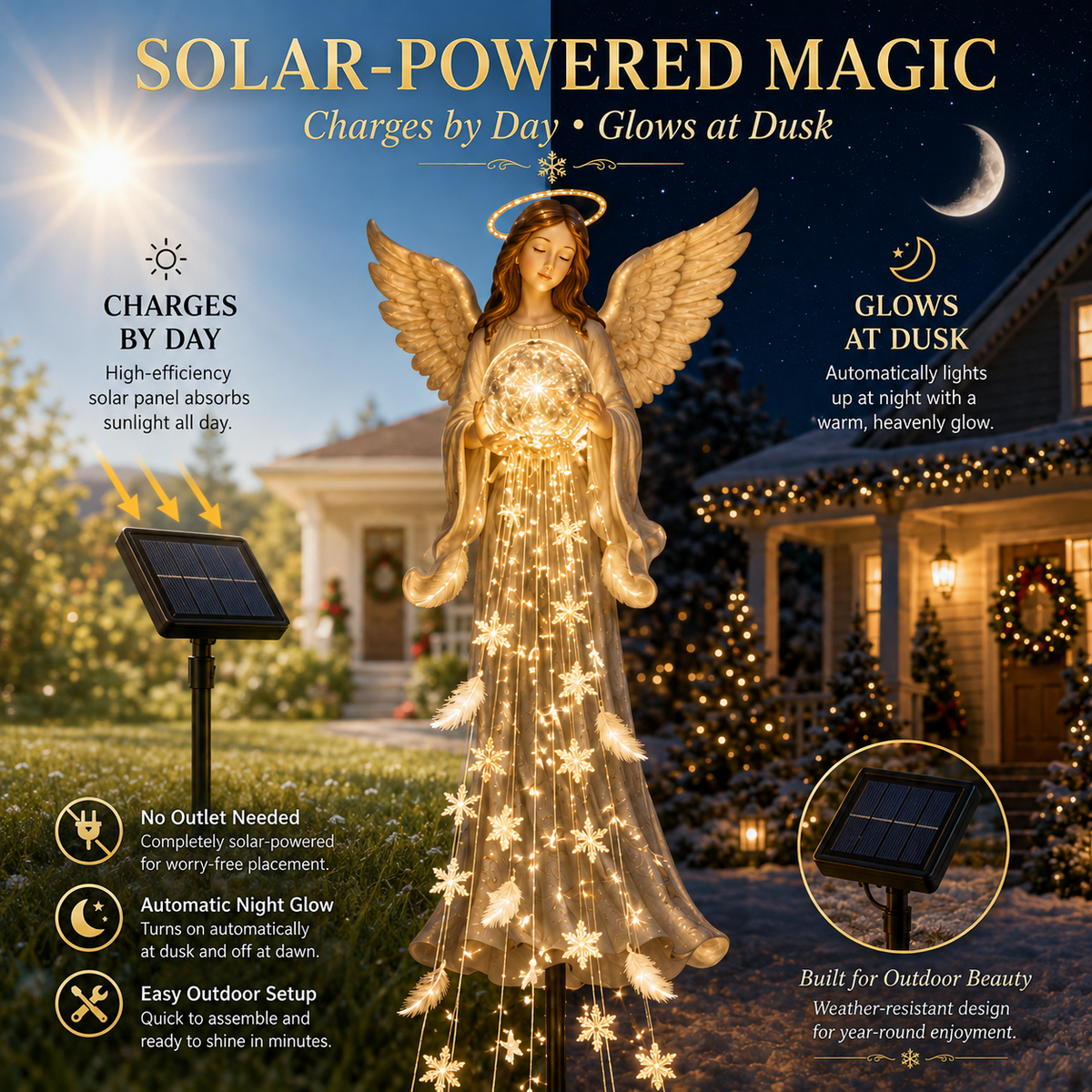 👼✨ ✨50% OFF Solar Angel Blessing Fountain – Cascading Christmas Garden Light
