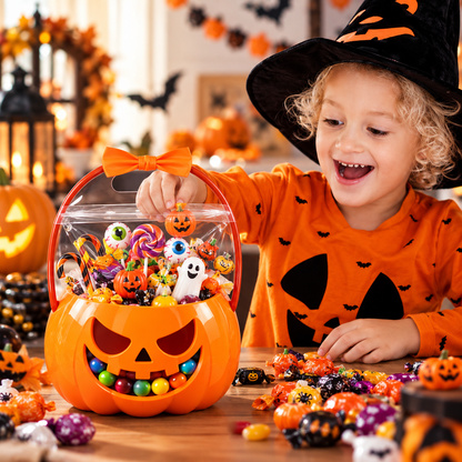👻Early Halloween Special 49% OFF👻-Halloween Transparent Pumpkin Favor Bags