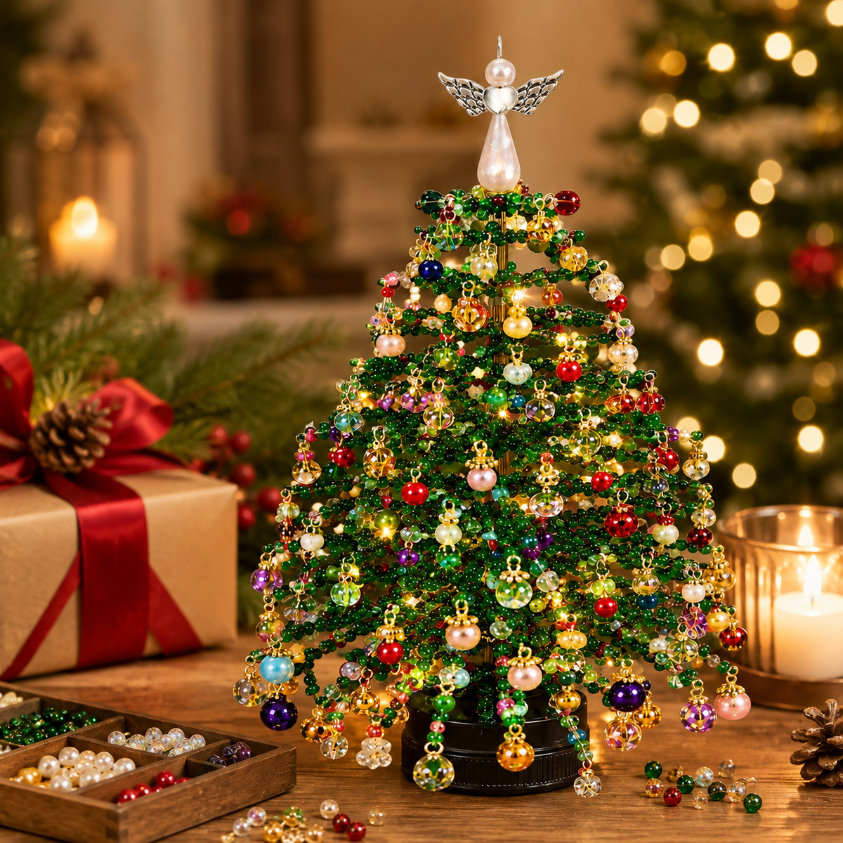 ✨DIY Beaded Holiday Tree Kit – Create Your Own Sparkling Seasonal Decor