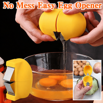 🔥🔥49% OFF Quick & Clean Egg Cracker – Manual Shell Opener with Stainless Steel Cutter