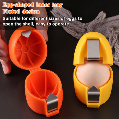 🔥🔥49% OFF Quick & Clean Egg Cracker – Manual Shell Opener with Stainless Steel Cutter
