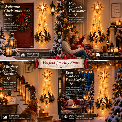 ✨ Last Day 50% OFF ✨ ✝️ Bethlehem Star of Faith – Lighted Nativity Wall Decor