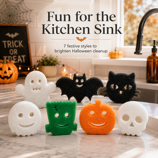 Seven-In-One！Halloween atmosphere cleaning sponge Now current discount is 30%